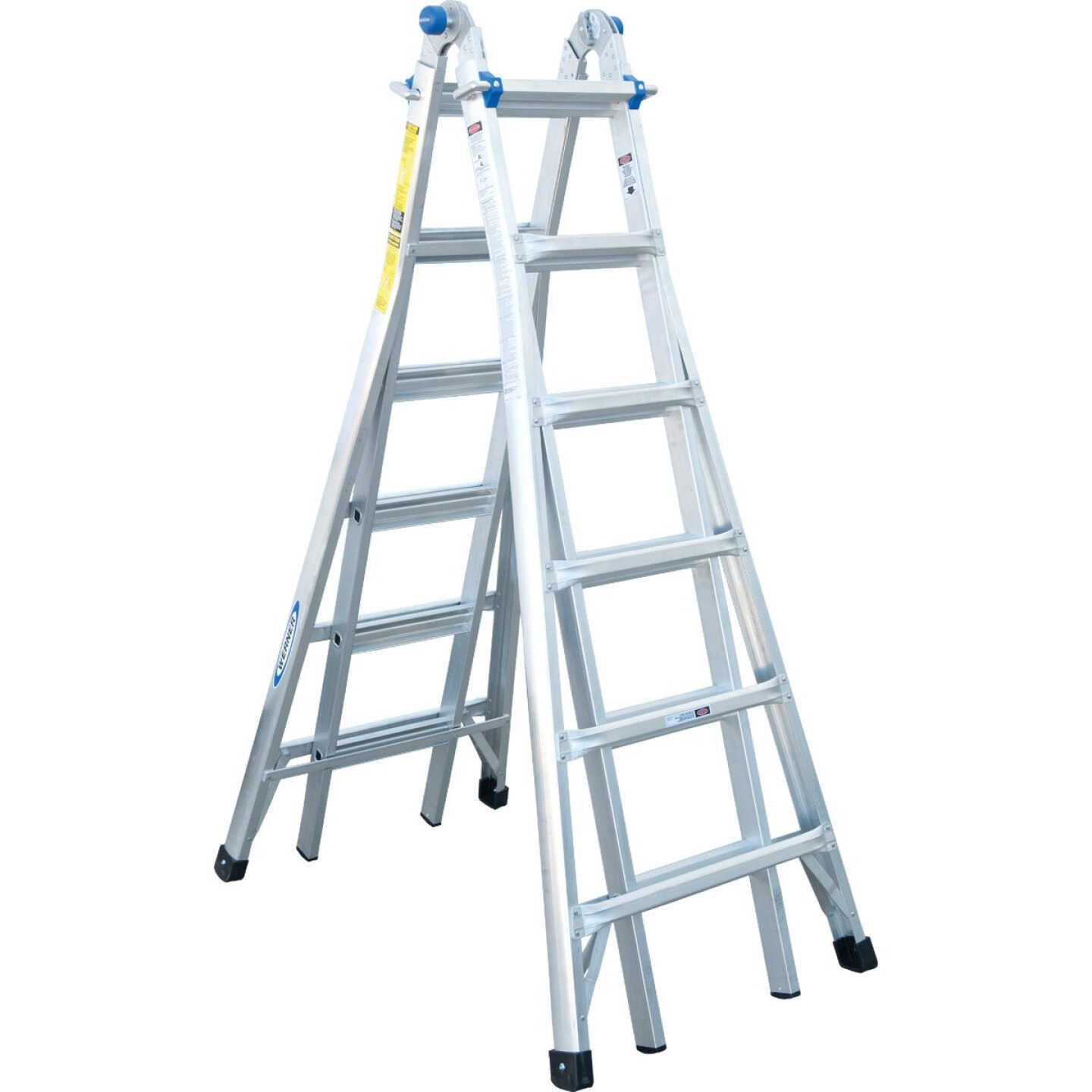 Werner 23 Ft. Aluminum Multi-Position Telescoping Ladder with 300 Lb. Load Capacity Type IA Ladder Rating Image 12